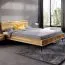 Eiche-Bett massiv | 180 x 200 cm | Wildeiche | Geölt | Natur Abbildung