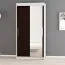 1 Meter breiter Kleiderschrank mit 2 Türen | Farbe: Weiß / Schwarz Abbildung