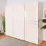 Großer 272 cm breiter Kleiderschrank mit 3 Türen | Farbe: Beige Abbildung