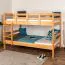 Etagenbett für Jugendliche 120 x 200 cm | Massivholz: Buche | Natur Lackiert | umbaubar in 2 Einzelbetten | inkl. Rollroste Abbildung