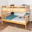 Etagenbett für Jugendliche 140 x 200 cm | Massivholz: Buche | Natur Lackiert | umbaubar in 2 Einzelbetten | inkl. Rollroste Abbildung
