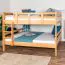 Stockbett mit Doppelbetten 160 x 200 cm | Massivholz: Buche | Natur Lackiert | umbaubar in zwei Einzelbetten | inkl. Rollroste Abbildung