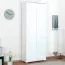 80 cm breiter Kleiderschrank mit 2 Türen | Farbe: Weiß Abbildung