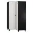 102 cm breiter Kleiderschrank mit 2 Türen | Farbe: Schwarz / Weiß Abbildung