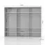Großer 272 cm breiter Kleiderschrank mit 3 Türen | Farbe: Beige Abbildung