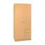 Schlafzimmer - Kleiderschrank, Farbe: Erle - Abmessungen: 200 x 100 x 55 cm (H x B x T) Abbildung