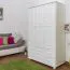 Dielenschrank Landhaus, Farbe: Weiß 190x120x60 cm Abbildung