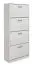 Schuhschrank Camprodon 10, Farbe: Eiche Weiß - 157 x 70 x 28 cm (H x B x T)
