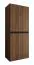 Kleiderschrank / Drehtürenschrank | Farbe: Walnuss Warmia | 4 Drehtüren | 3 Fächer | Soft-Close Funktion | 1 Kleiderstange | 90 x 52 x 203 cm | für Schlafzimmer