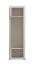 Vitrinenschrank | Metallgriffe | Farbe: Kaschmir | ABS-Kanten | 5 Fächer | elegantes Design | 2 Glaseinlegeböden |  Maße: 58 x 35 x 194 cm | für Wohnzimmer