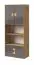 Jugendzimmer - Schrank Garian 05, Farbe: Eiche / Grau, Abmessungen: 191 x 80 x 40 cm (H x B x T)