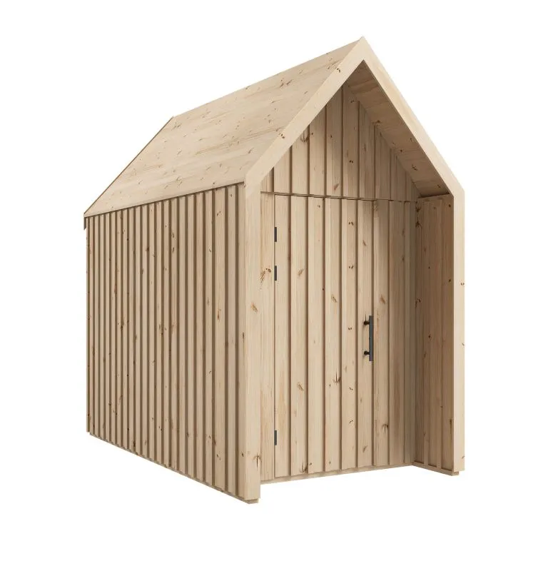 Gartenhütte | Naturbelassen | Grundfläche: 4,50 m² | Skandinavischer Style | Außenmaße: 162,4 x 207,7 cm | Satteldach | Malmö 25 | Fichtenholz