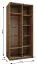 Kleiderschrank / Schiebetürenschrank | 245,5 x 110 x 64 cm | 6 Einlegeböden | 2 Kleiderstangen | 6 Fächer | 2 Schiebetüren | Farbe: Kaschmir | Soft-Close