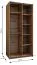 Schiebetürenschrank / Kleiderschrank | 2 Schiebetüren | 6 Fächer | 2 Kleiderstangen | Soft-Close | 6 Einlegeböden | Farbe: Weiß | Soft-Close | ABS Kanten