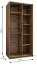 Kleiderschrank / Schiebetürenschrank | 6 Einlegeböden | 245,5 x 120 x 64 | 6 Fächer | 2 Kleiderstangen | Soft-Close | Farbe: Kaschmir | 2 Schiebetüren