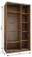 Kleiderschrank / Schiebetürenschrank | Soft-Close-Funktion | 6 Fächer | 2 Kleiderstangen | 245,5 x 130 x 64 cm | 3 Schiebetüren | Farbe: Eiche Artisan