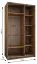 Kleiderschrank / Schiebetürenschrank | 6 Fächer | 2 Kleiderstangen | 245,5 x 130 x 64 cm | 2 Schiebetüren | 6 Einlegeböden | Farbe: Kaschmir | Soft-Close