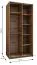 Kleiderschrank / Schiebetürenschrank | 245,5 x 100 x 64 cm | Farbe: Kaschmir | 6 Fächer | 6 Einlegeböden | 2 Kleiderstangen | 2 Schiebetüren | Soft-Close