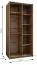 Kleiderschrank / Schiebetürenschrank | 6 Fächer | 245,5 x 110 x 64 cm | 6 Einlegeböden | 2 Kleiderstangen | 2 Schiebetüren | Farbe: Weiß | Soft-Close