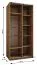 Kleiderschrank / Schiebetürenschrank | 245,5 x 120 x 64 cm | 6 Fächer | Soft-Close | 6 Einlegeböden | 2 Kleiderstangen | 2 Schiebetüren | Farbe: Weiß