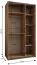 Kleiderschrank / Schiebetürenschrank | Soft-Close | 2 Schiebetüren | 245,5 x 140 x 64 cm | Spiegel | 2 Kleiderstangen | 6 Fächer | Farbe: Schwarz