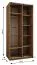 Kleiderschrank / Schiebetürenschrank | 2 Schiebetüren| 6 Fächer | 245,5 x 100 x 64 cm | Spiegel | Soft-Close | Farbe: Eiche Artisan | 2 Kleiderstangen