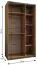 Kleiderschrank / Schiebetürenschrank | Spiegel | 2 Kleiderstangen | 245,5 x 140 x 64 cm | Soft-Close | 6 Fächer | Farbe: Weiß | 2 Schiebetüren