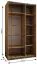 Kleiderschrank / Schiebetürenschrank | Spiegel | 2 Kleiderstangen | 245,5 x 140 x 64 cm | Soft-Close | 6 Fächer | Farbe: Weiß | 2 Schiebetüren