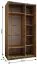 Kleiderschrank / Schiebetürenschrank | Farbe: Kaschmir | Soft-Close | 2 Kleiderstangen | Spiegel | 2 Schiebetüren | 6 Fächer | 245,5 x 140 x 64 cm