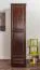 Kleiderschrank Kiefer Vollholz massiv Nussfarben 001 - Abmessung 190 x 47 x 60 cm (H x B x T)