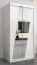 100 cm breiter Kleiderschrank mit 2 Türen | 5 Fächer | Farbe: Weiß Abbildung