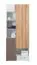 Jugendzimmerschrank Braun / Weiß 195x80x40 cm Abbildung