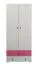 Jugendkleiderschrank Rosa / Weiß 190x80x50 cm Abbildung