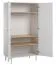 Drehtürenschrank / Kleiderschrank Airin 04, Farbe: Weiß - Abmessungen: 188 x 100 x 55 cm (H x B x T)