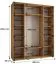 Kleiderschrank Tharo mit Schiebetüren, Weiß/Schwarz gehalten, modern, viel Stauraum, auch für Wohnzimmer geeignet, Anti Staubbürsten, 235,2 x 200 x 45 cm