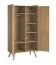 Zwei Türiger Kleiderschrank mit einer Kleiderstange Aleksander 03, Farbe: Eiche, Maße: 200 x 100,5 x 58 cm, sieben Fächer