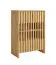 Kommode | Lamellen Front | Farbe: Eiche Artisan | 2 Drehtüren | offene Kommode | 4 Fächer | Maße: 60 x 34 x 87 cm | für den Vorraum oder Wohnzimmer