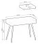 Wohnzimmer - Set D Horsham, 3-teilig, Farbe: Beige, Push-to-open Funktion, Beine: Gold, eine schmale Kommode, ein Sideboard, ein Schminktisch, ABS-Kanten