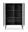 Wohnzimmer - Set B Makreb, 3-teilig, Beine aus Metall in Schwarz, gerillter Korpus, stilvolle abgerundete Kanten, Soft Close System, ABS