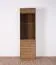 Vitrine Fazenda 03, Farbe: Dunkelbraun, Eiche teilmassiv – 199 x 61 x 41 cm (H x B x T)