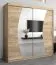 Schiebetürenschrank / Kleiderschrank Combin 05 mit Spiegel, Farbe: Eiche Sonoma - Abmessungen: 200 x 200 x 62 cm (H x B x T)