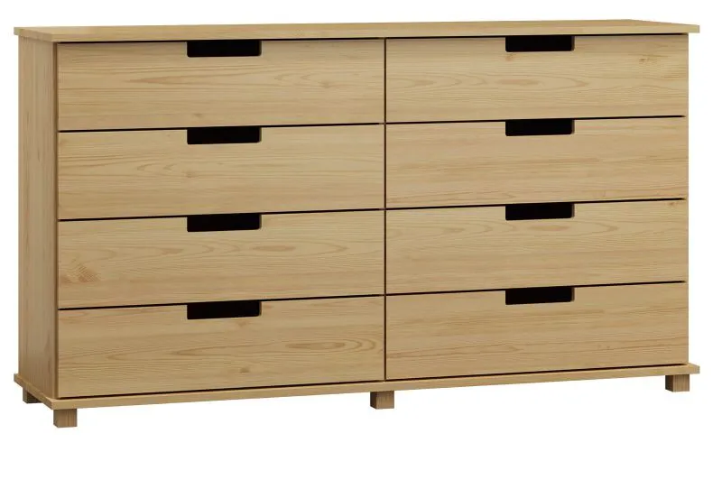 Kommode Kiefer massiv Vollholz natur 001 - Abmessung 100 x 180 x 42 cm (H x B x T)