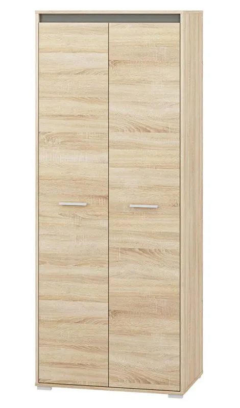 Schlafzimmer - Kleiderschrank, Farbe: Sonoma Eiche hell - Abmessungen: 200 x 80 x 50 cm (H x B x T) Abbildung