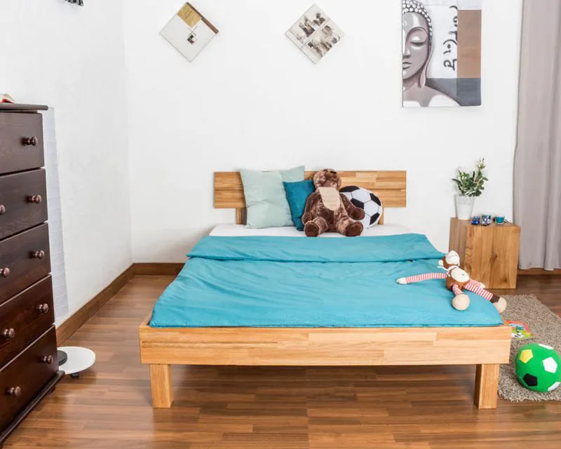 Bett Eiche 140 x 200 cm geölt Abbildung