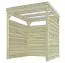 Holzunterstand / Überdachung 01, aus Kiefernholz, kesseldruckimprägniert grün - Außenmaße: 203 x 199 x 230 cm (B x T x H)