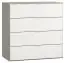 Kommode Bellaco 12, Farbe: Grau / Weiß - Abmessungen: 92 x 90 x 47 cm (H x B x T)