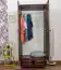 Massivholz-Kleiderschrank, Farbe: Nuss 190x80x60 cm Abbildung