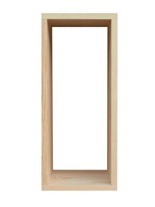 Bücherregal - 25 cm breit, Kiefer Holz-Massiv, Farbe: Natur Abbildung
