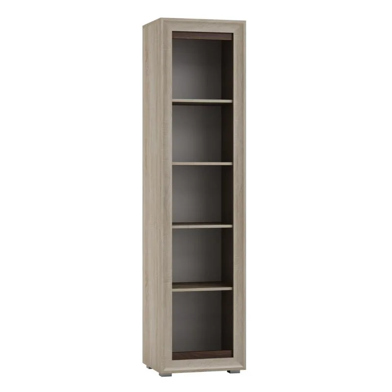 Regal Kundiawa 35, Farbe: Sonoma Eiche hell / Sonoma Eiche dunkel - Abmessungen: 200 x 40 x 40 cm (H x B x T)