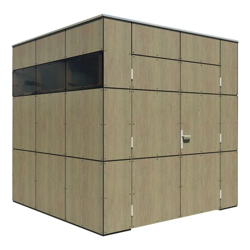 Modernes Gartenhaus in Olivbraun 2,31 x 2,29 Meter, Dreifachfenster, mit Flachdach, Grundfläche: 5,29 m², Elementgartenhaus